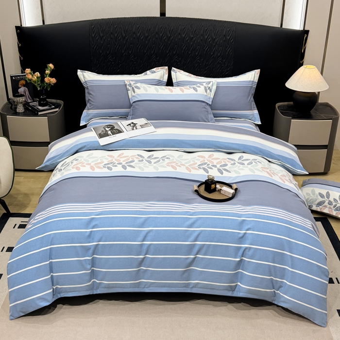 凌鼎 2025新款喷气加厚磨毛四件套系列1 威廉蓝