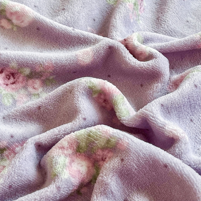 91家纺网 家纺一手货源 找家纺 梦可莱家居 2025冬季新款复古风印花牛奶绒大花边床盖四件套 复古风紫庄园