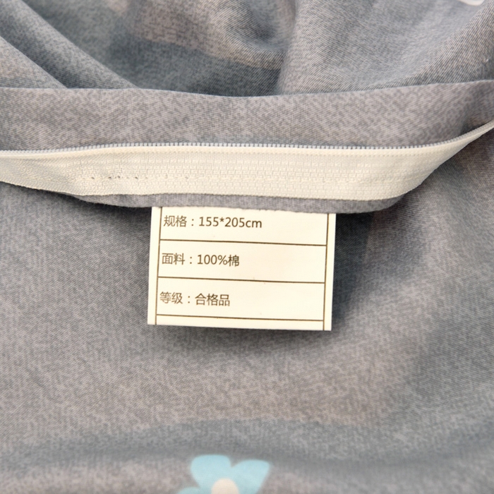 91家纺网 家纺一手货源 找家纺 朵希曼2025新款全棉13372学生三件套系列 恬爱.灰