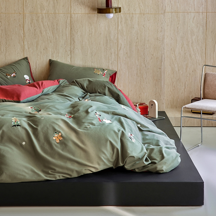 91家纺网 家纺一手货源 找家纺 （总）安莱生活 2025新款贡缎磨毛60s绣花四件套-风格一