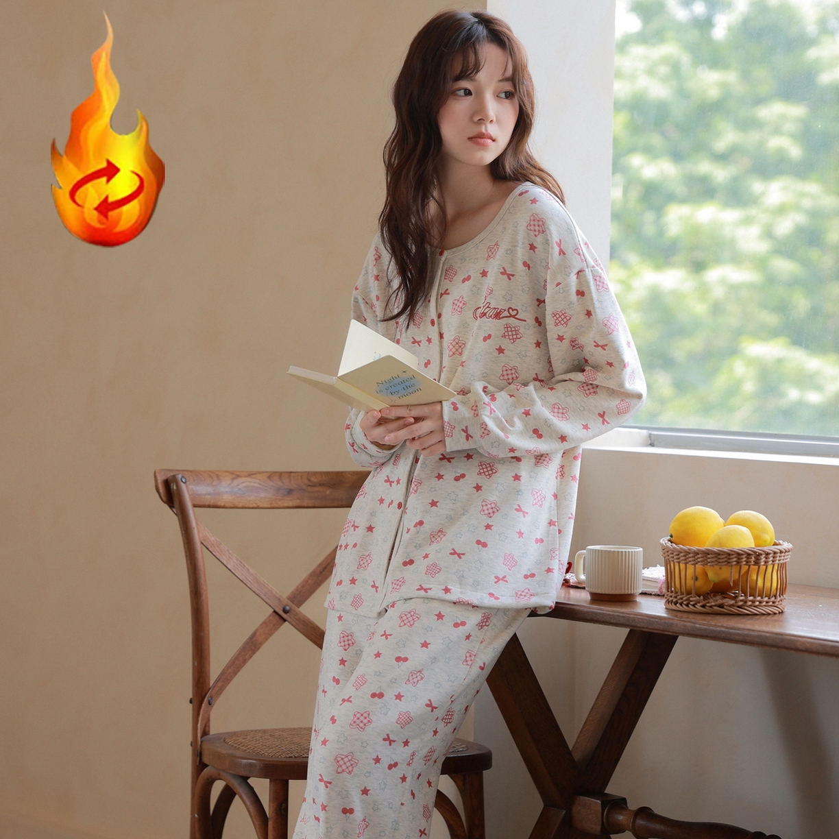 91家纺网 家纺一手货源 找家纺 洛兰沙家居馆 2025新款睡衣女长袖新款春秋双层羊绒德绒可外穿卡通开衫家居服套装韩版秋冬 42341