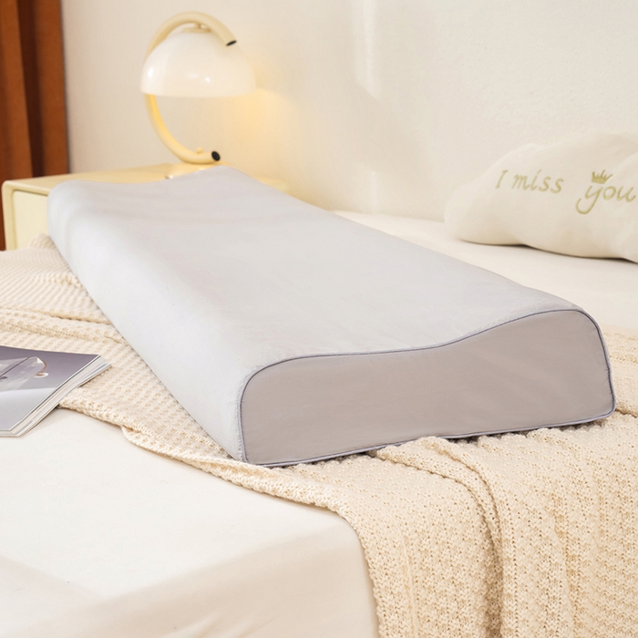 91家纺网 家纺一手货源 找家纺 良佐生活 2025新款40支全棉水洗棉乳胶枕双人长枕套 夏日冰