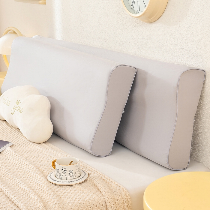 91家纺网 家纺一手货源 找家纺 良佐生活 2025新款40支全棉水洗棉乳胶枕双人长枕套 夏日冰