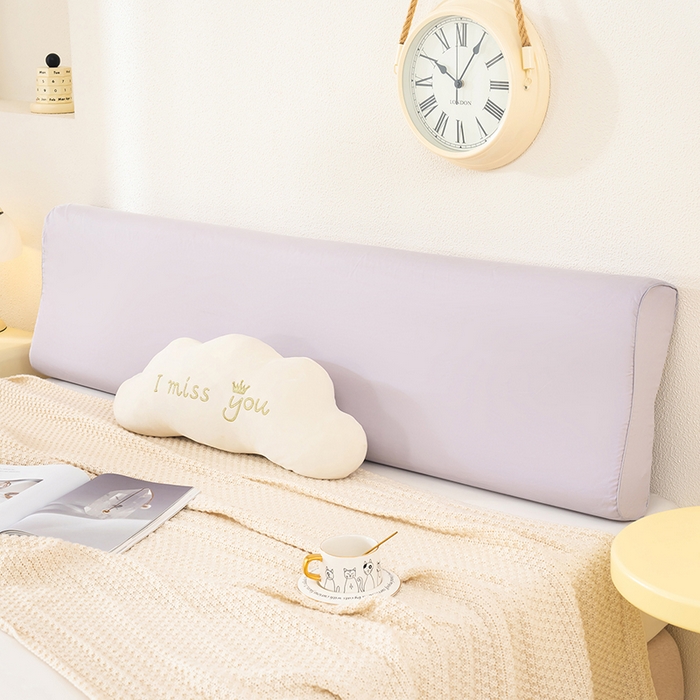 良佐生活 2025新款40支全棉水洗棉乳胶枕双人长枕套 冰紫