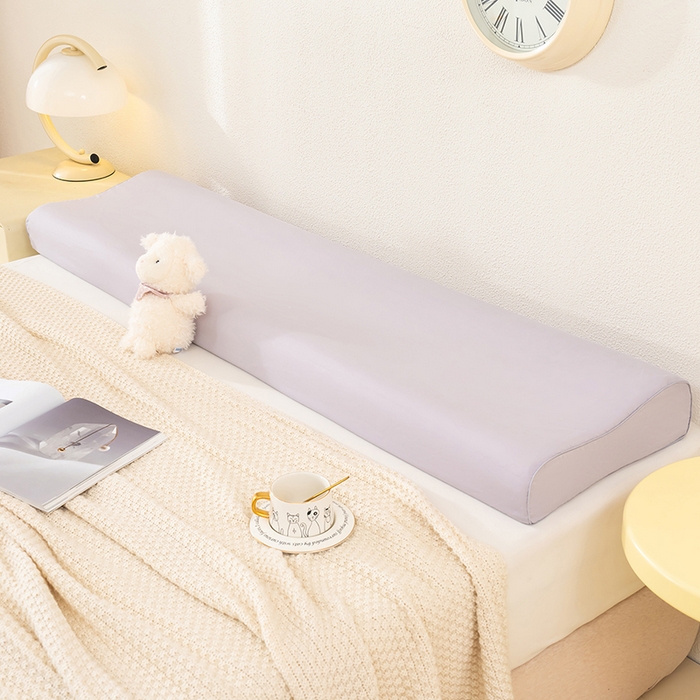 91家纺网 家纺一手货源 找家纺 良佐生活 2025新款40支全棉水洗棉乳胶枕双人长枕套 冰紫