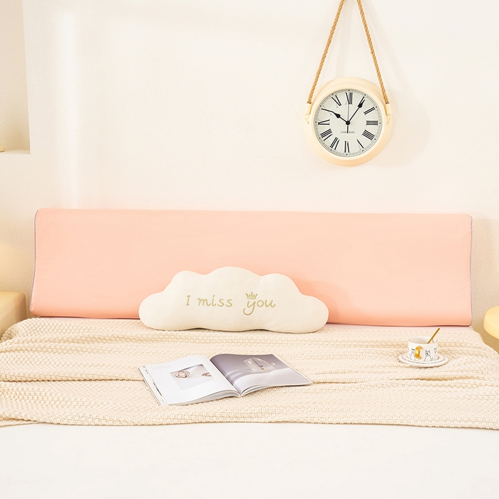 91家纺网 家纺一手货源 找家纺 良佐生活 2025新款40支全棉水洗棉乳胶枕双人长枕套 樱花粉