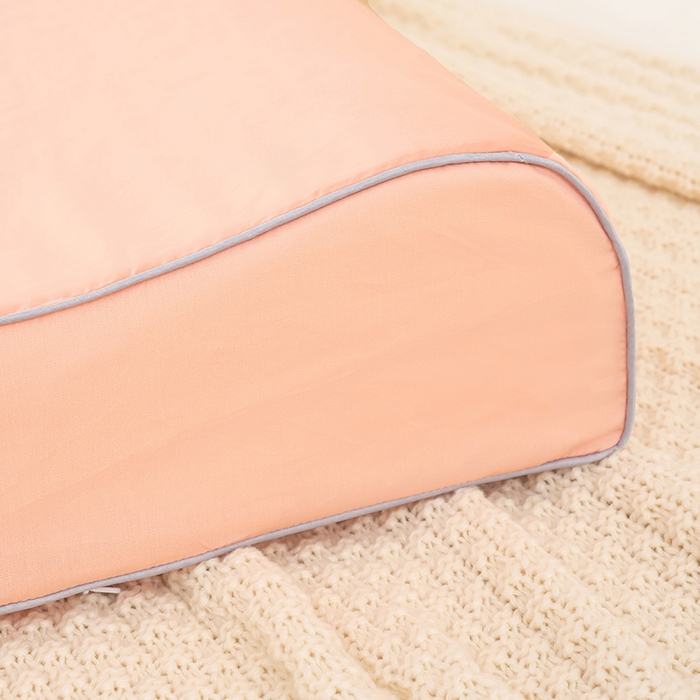 91家纺网 家纺一手货源 找家纺 良佐生活 2025新款40支全棉水洗棉乳胶枕双人长枕套 樱花粉