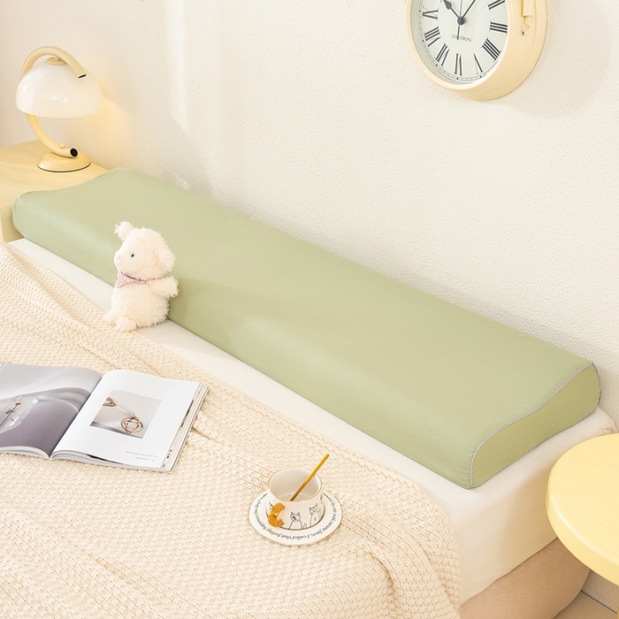 91家纺网 家纺一手货源 找家纺 良佐生活 2025新款40支全棉水洗棉乳胶枕双人长枕套 景致绿