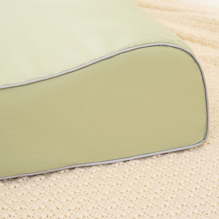 91家纺网 家纺一手货源 找家纺 良佐生活 2025新款40支全棉水洗棉乳胶枕双人长枕套 景致绿