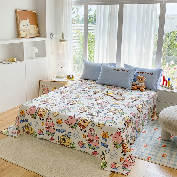 91家纺网 家纺一手货源 找家纺 云木里 2025新款A类卡通加厚毛巾绣牛奶绒四件套 海宝派派