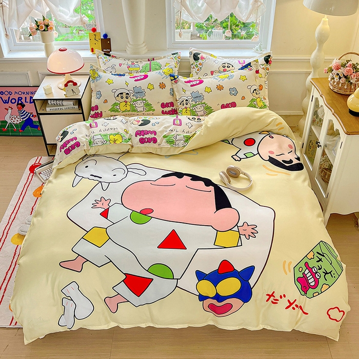 91家纺网 家纺一手货源 找家纺 （总）KT猫直营店 2025新款卡通斜纹磨毛大版四件套