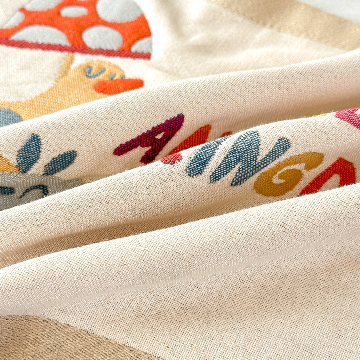 91家纺网 家纺一手货源 找家纺 沐瑟家纺 2025新款绵柔儿童纯棉纱布儿童枕巾 动物王国