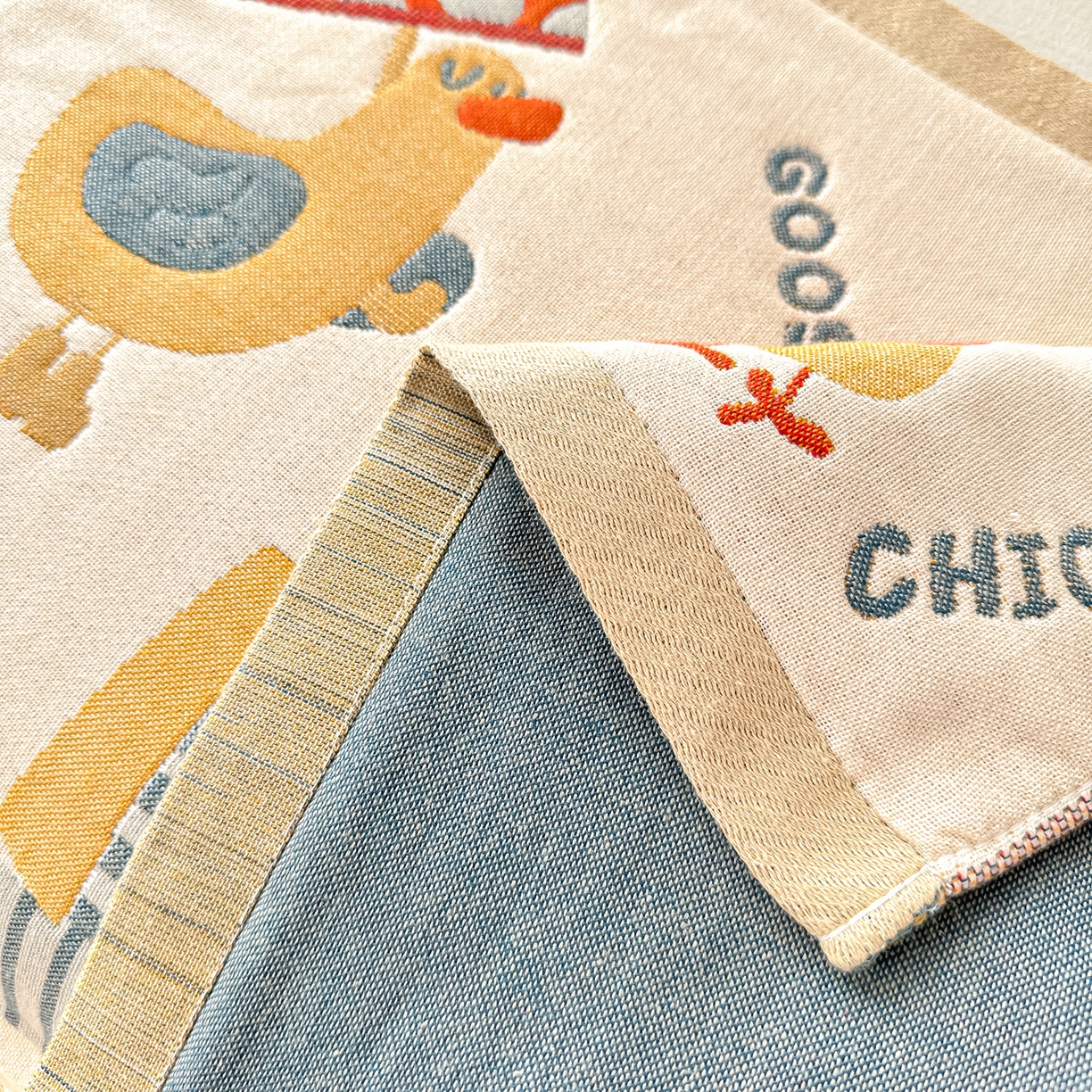 91家纺网 家纺一手货源 找家纺 沐瑟家纺 2025新款绵柔儿童纯棉纱布儿童枕巾 动物王国