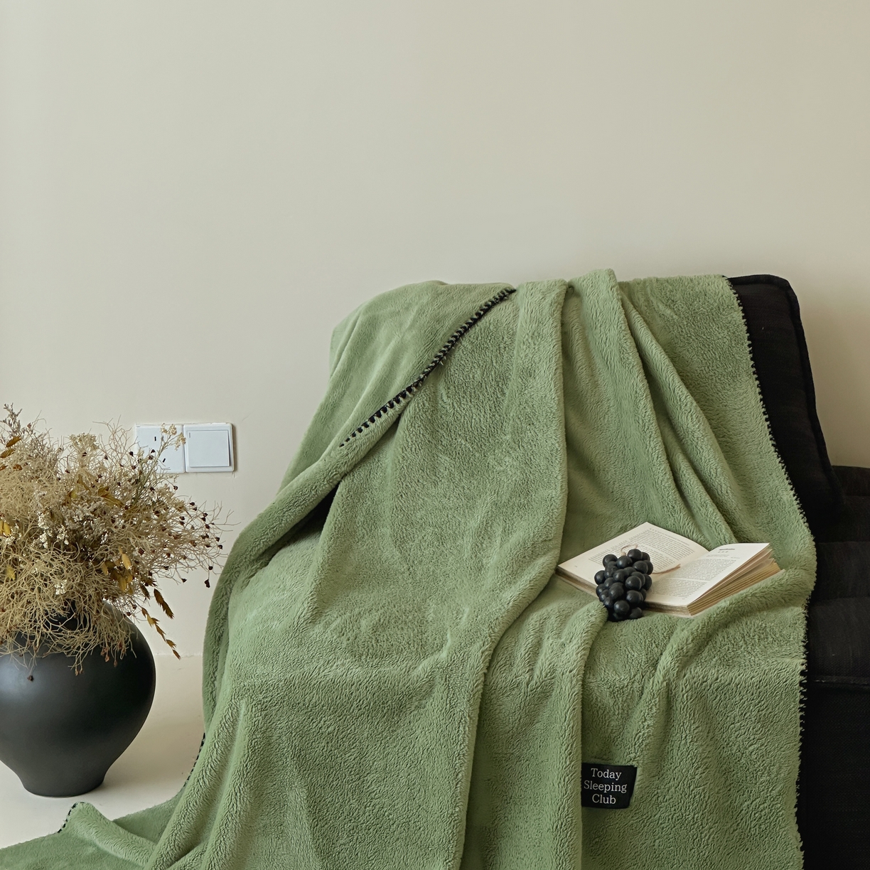 （总）三味舒屋 2025新款多用纯色双面牛奶绒毛毯