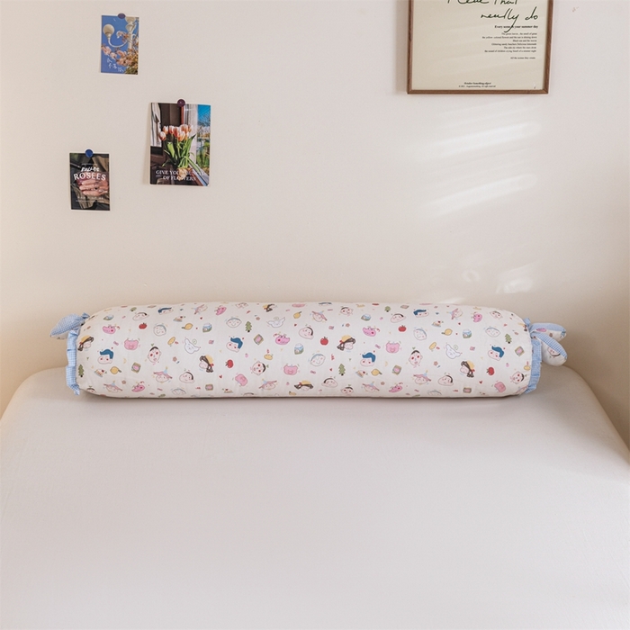 91家纺网 家纺一手货源 找家纺 卓昌枕芯 2025新款全棉双层纱孕妇枕双人枕夹腿抱枕兔耳枕 蜡笔小新-兰格