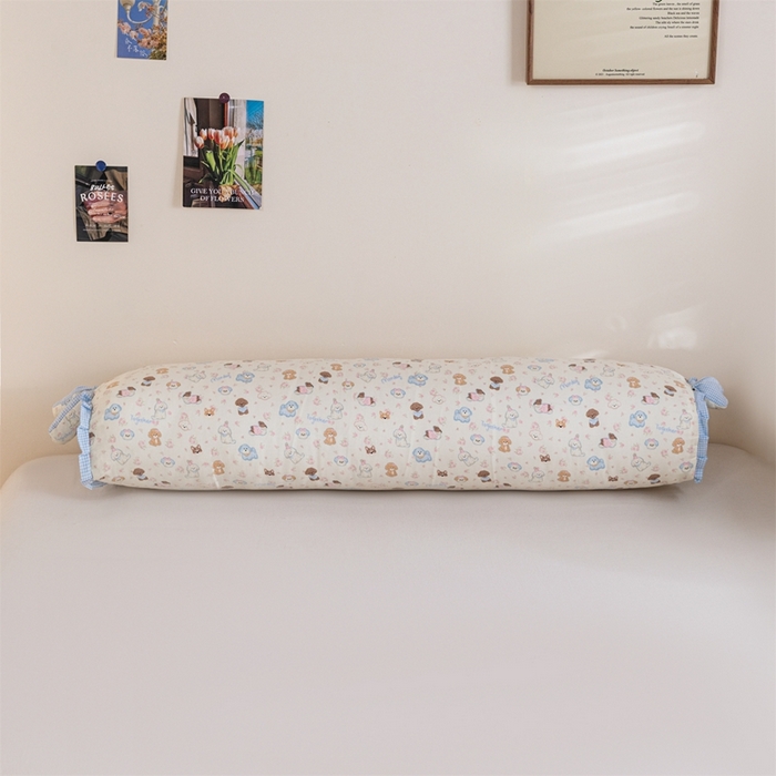 91家纺网 家纺一手货源 找家纺 卓昌枕芯 2025新款全棉双层纱孕妇枕双人枕夹腿抱枕兔耳枕 奶芙狗-兰格