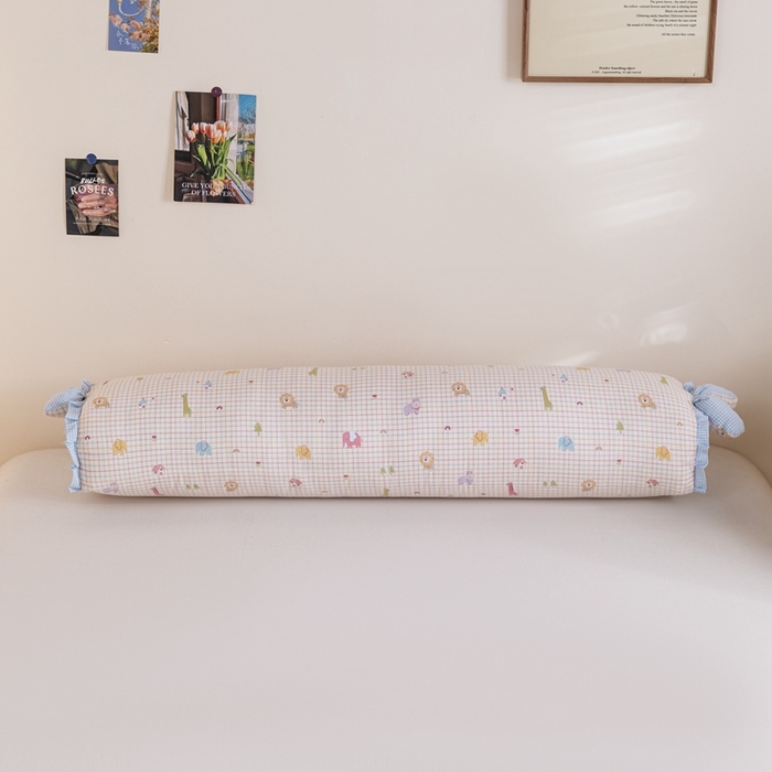 91家纺网 家纺一手货源 找家纺 卓昌枕芯 2025新款全棉双层纱孕妇枕双人枕夹腿抱枕兔耳枕 动物乐园-兰格