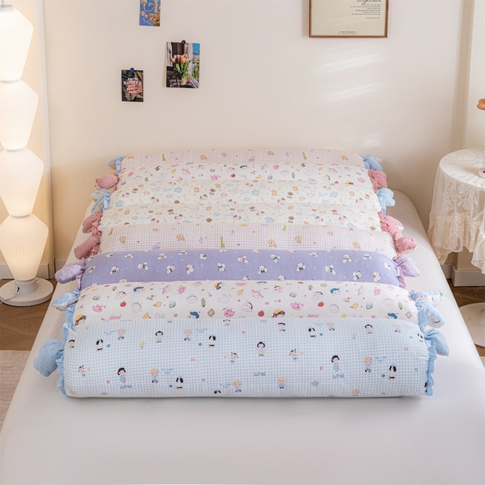 91家纺网 家纺一手货源 找家纺 卓昌枕芯 2025新款全棉双层纱孕妇枕双人枕夹腿抱枕兔耳枕 组合图仅供展示不可下单