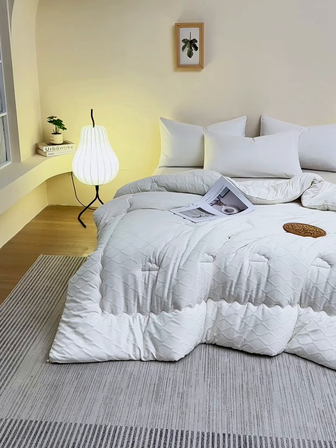 91家纺网 家纺一手货源 找家纺 （总）爱彼家纺 2025新款直播热卖A类菱形格提花大豆被春秋被冬被