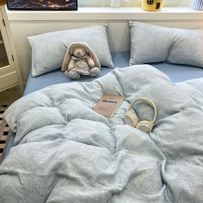 91家纺网 家纺一手货源 找家纺 （总）眠博士 2025新款全棉提花磨毛加厚保暖四件套