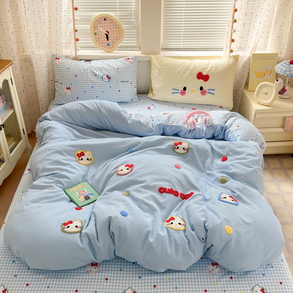 91家纺网 家纺一手货源 找家纺 （总）卡迪熊家纺 2025新款水洗棉毛巾绣可爱猫咪系列