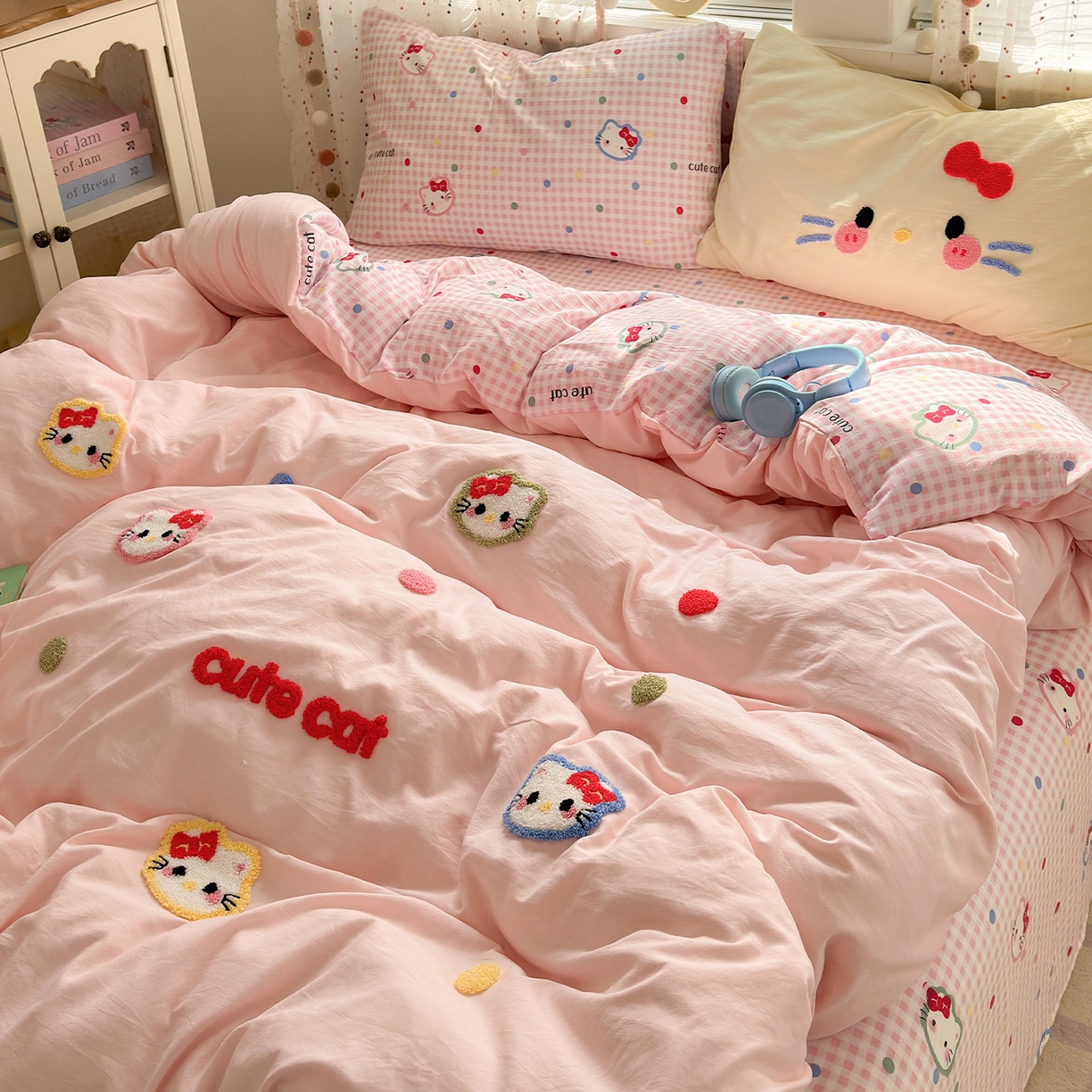 91家纺网 家纺一手货源 找家纺 （总）彩韵家纺 2025新款水洗棉毛巾绣可爱猫咪系列