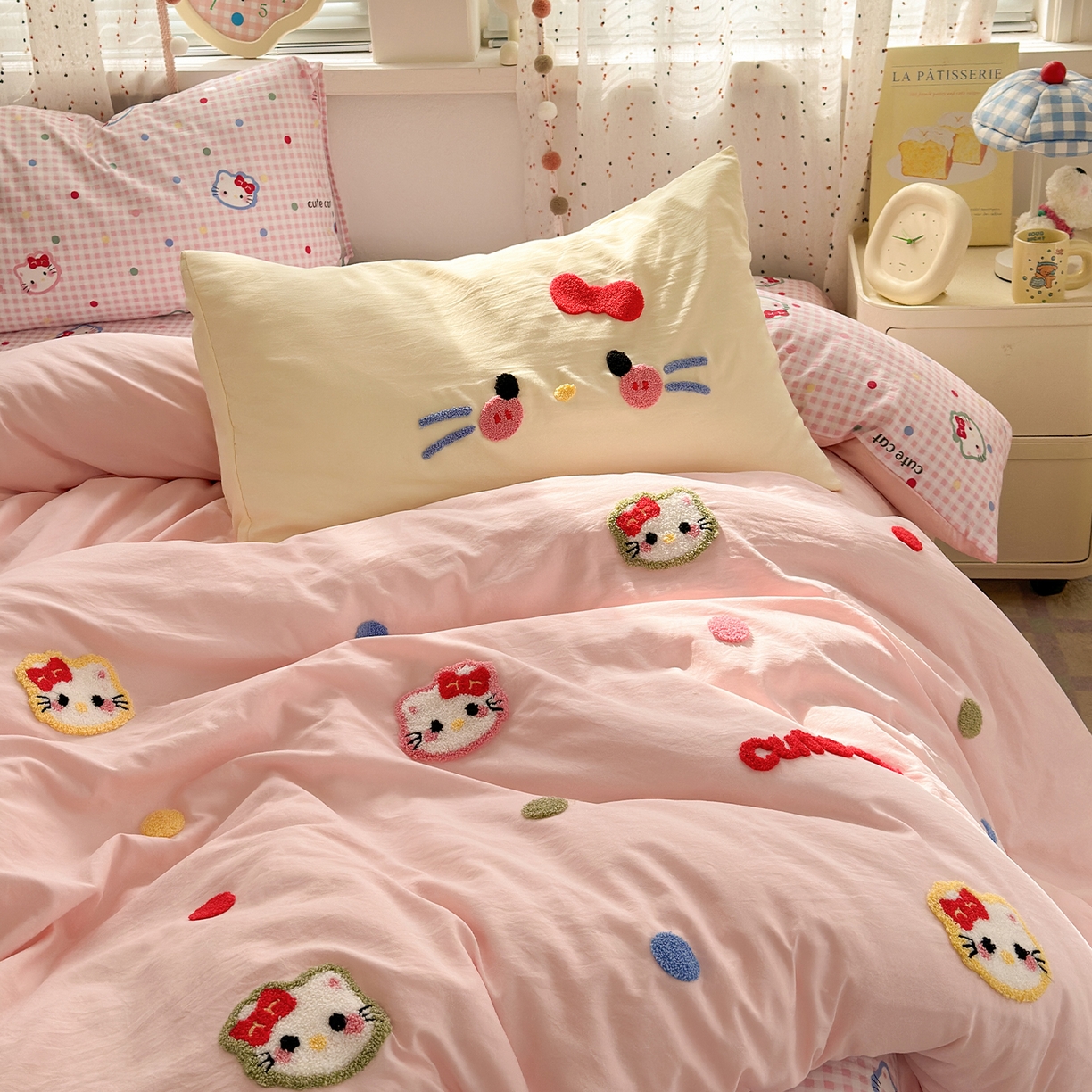 91家纺网 家纺一手货源 找家纺 （总）彩韵家纺 2025新款水洗棉毛巾绣可爱猫咪系列