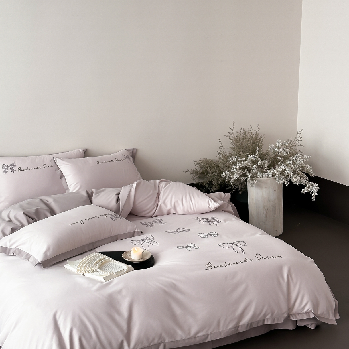 91家纺网 家纺一手货源 找家纺 （总）时亿 2025新款100支磨毛四件套-香草甜心系列