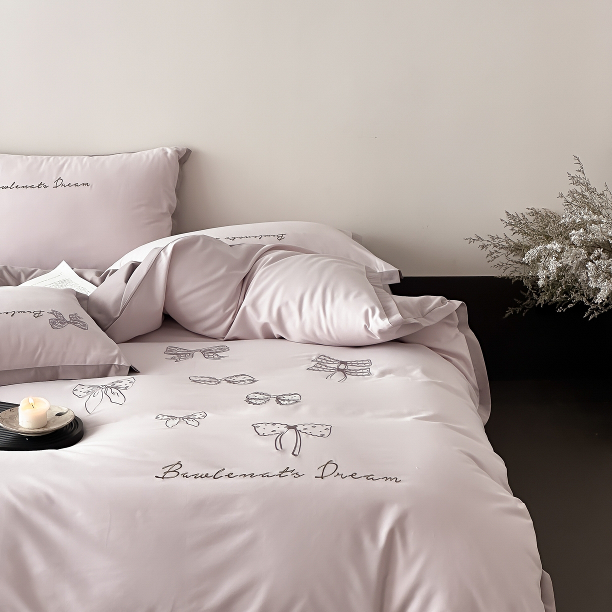 91家纺网 家纺一手货源 找家纺 （总）时亿 2025新款100支磨毛四件套-香草甜心系列