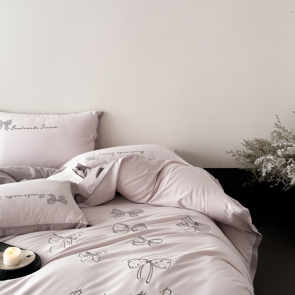 91家纺网 家纺一手货源 找家纺 （总）时亿 2025新款100支磨毛四件套-香草甜心系列