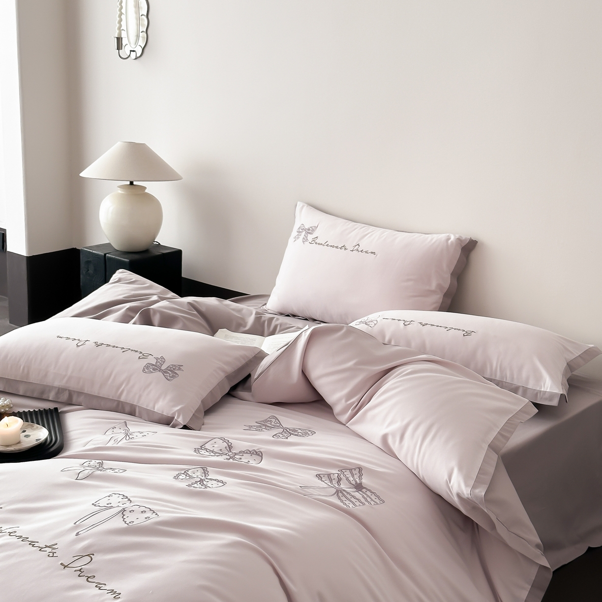 91家纺网 家纺一手货源 找家纺 （总）时亿 2025新款100支磨毛四件套-香草甜心系列