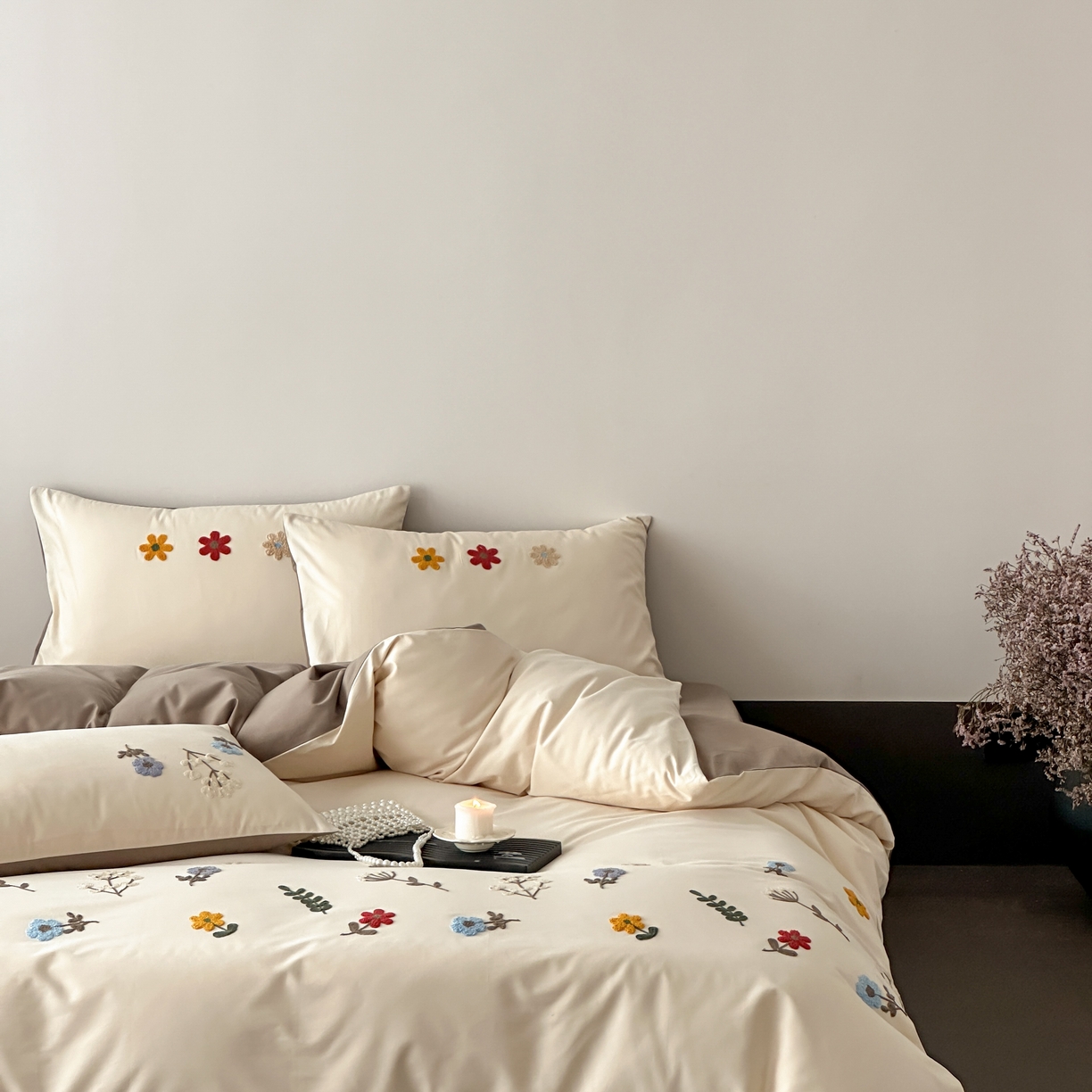 91家纺网 家纺一手货源 找家纺 （总）时亿 2025新款100支磨毛四件套-繁花系列