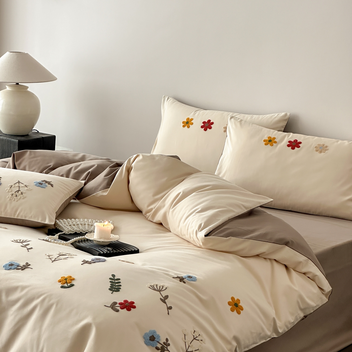 91家纺网 家纺一手货源 找家纺 （总）时亿 2025新款100支磨毛四件套-繁花系列