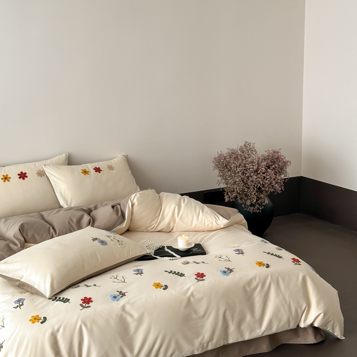 91家纺网 家纺一手货源 找家纺 （总）时亿 2025新款100支磨毛四件套-繁花系列