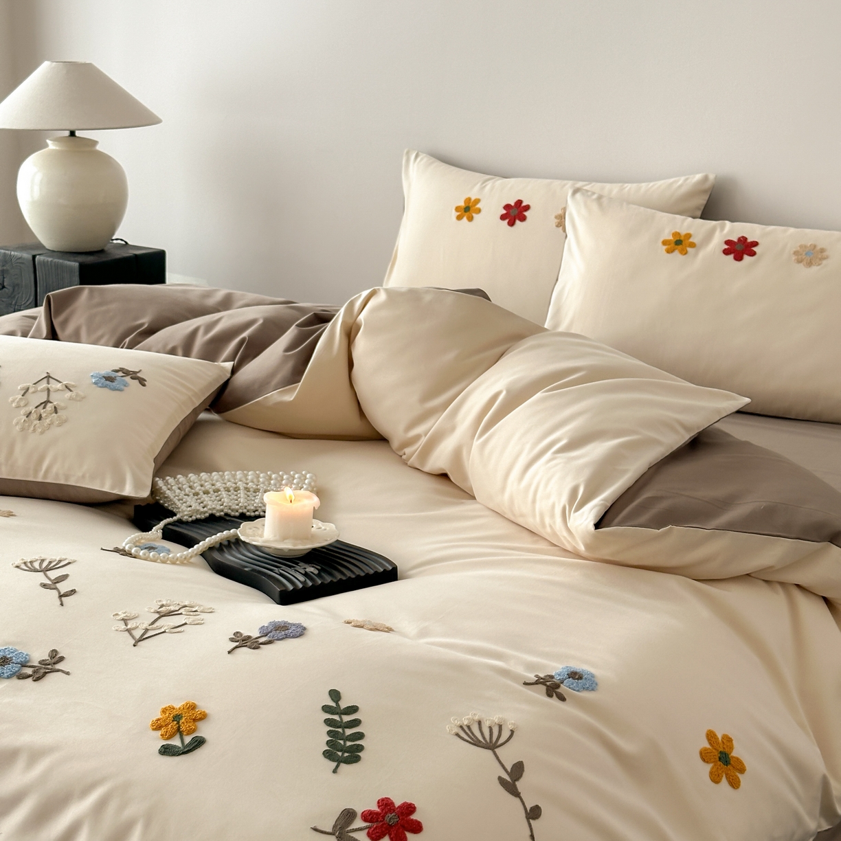 91家纺网 家纺一手货源 找家纺 （总）时亿 2025新款100支磨毛四件套-繁花系列