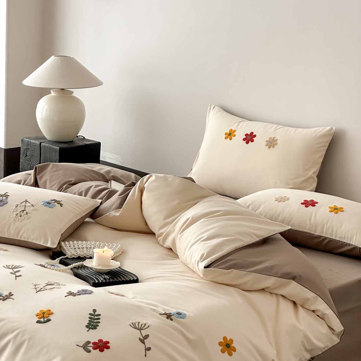 91家纺网 家纺一手货源 找家纺 （总）时亿 2025新款100支磨毛四件套-繁花系列