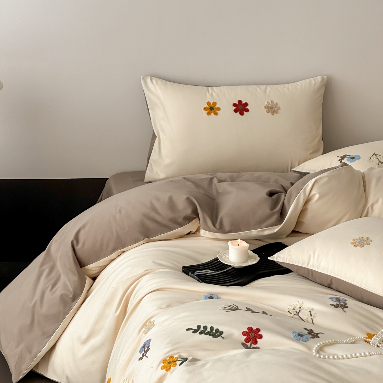 91家纺网 家纺一手货源 找家纺 （总）时亿 2025新款100支磨毛四件套-繁花系列