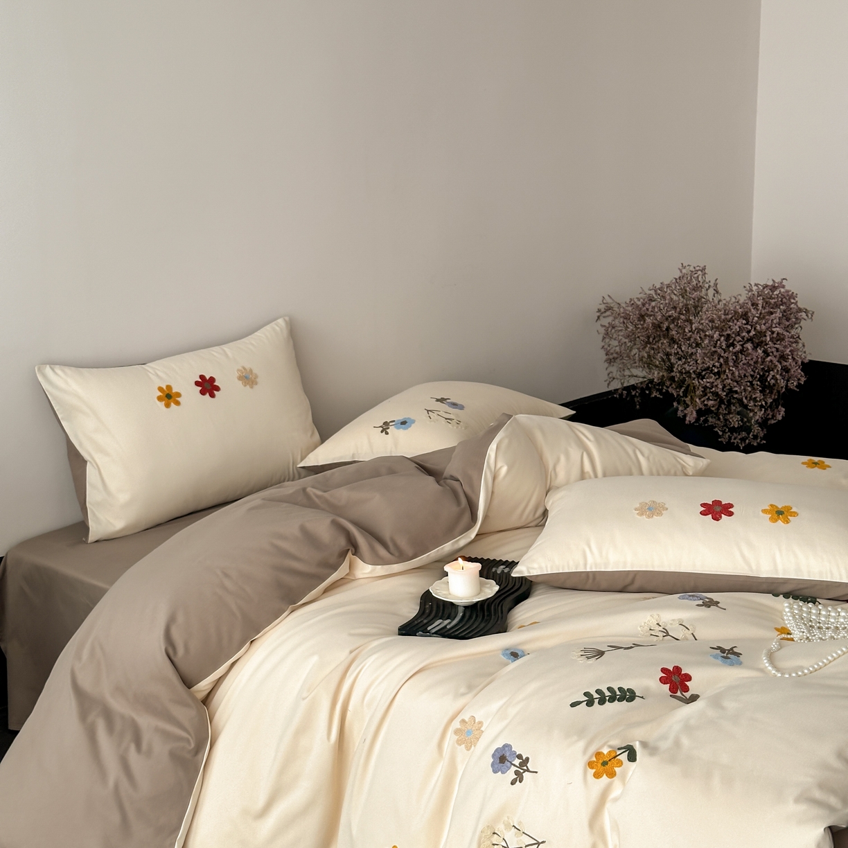 91家纺网 家纺一手货源 找家纺 （总）时亿 2025新款100支磨毛四件套-繁花系列