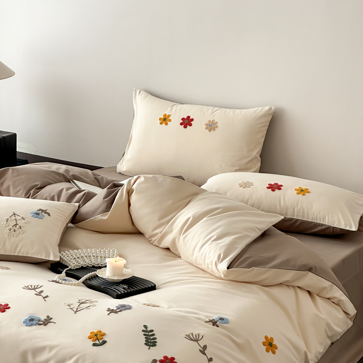 91家纺网 家纺一手货源 找家纺 （总）时亿 2025新款100支磨毛四件套-繁花系列