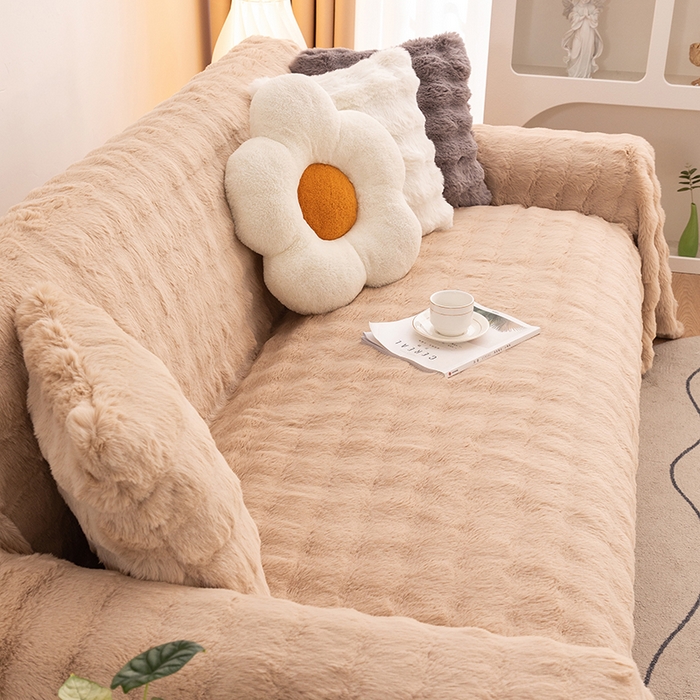 91家纺网 家纺一手货源 找家纺 （总）沐沐 2026新款兔毛沙发巾沙发毯