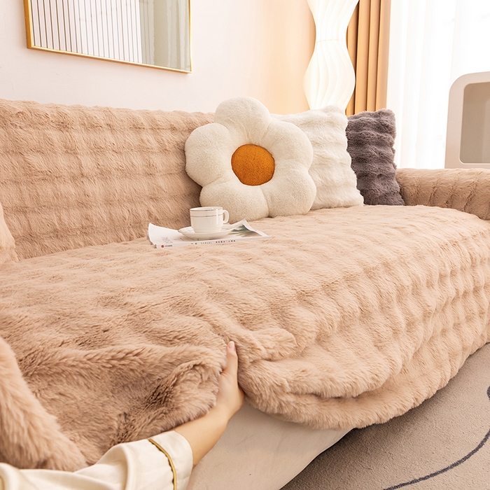 91家纺网 家纺一手货源 找家纺 （总）沐沐 2026新款兔毛沙发巾沙发毯