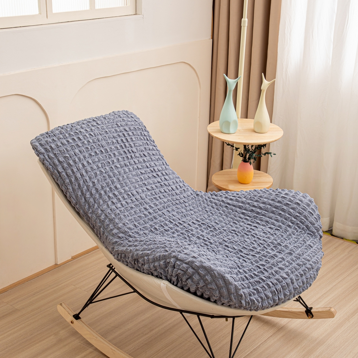 91家纺网 家纺一手货源 找家纺 （总）沐沐家纺 2026新款泡泡纱龙虾椅套