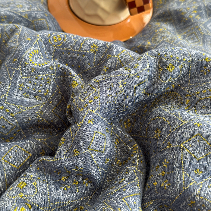 91家纺网 家纺一手货源 找家纺 全美家居 2025新款全棉色织双层纱春秋被夏被加厚冬被大豆纤维被 梦境黄