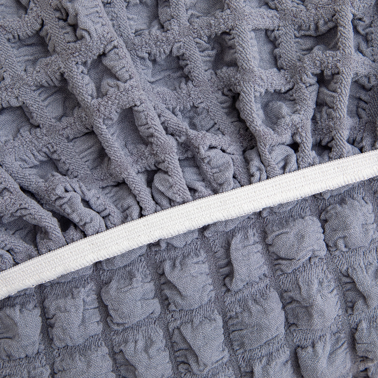 91家纺网 家纺一手货源 找家纺 沐沐家纺 2026新款泡泡纱办公椅套 浅灰