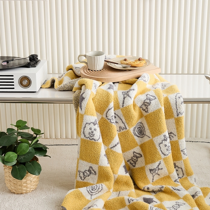 91家纺网 家纺一手货源 找家纺 （总）暖绵绵 新款半边绒毛毯-万圣节乐园系列