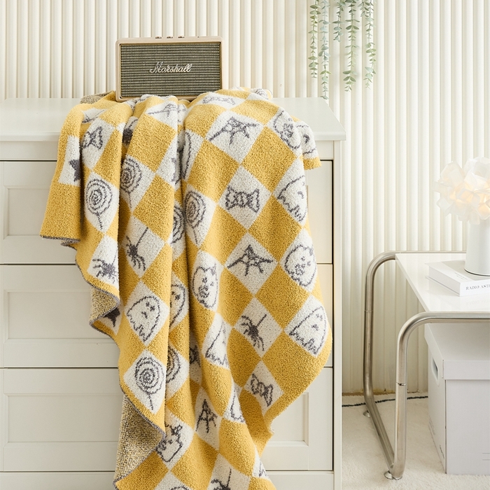 91家纺网 家纺一手货源 找家纺 （总）暖绵绵 新款半边绒毛毯-万圣节乐园系列