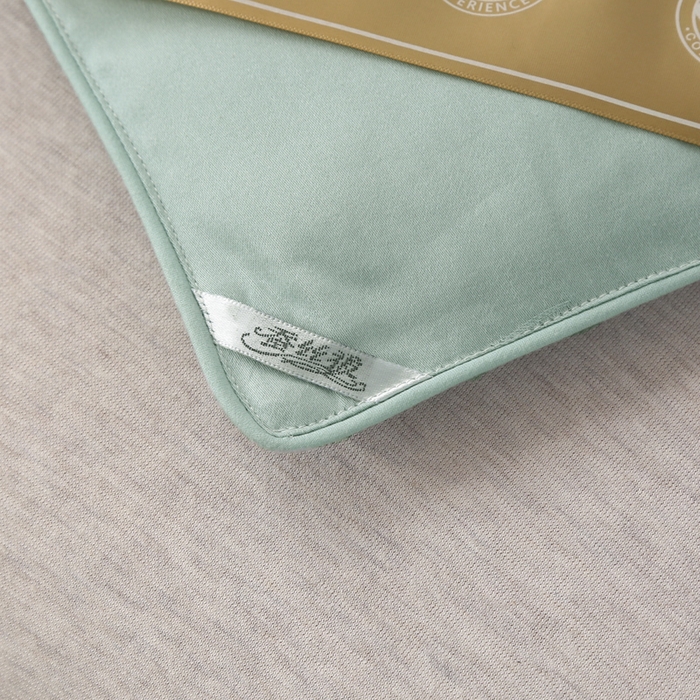 91家纺网 家纺一手货源 找家纺 越宏顺 2025新款全棉80s提花纯棉.被100%桑.保真春秋被 碧水蓝