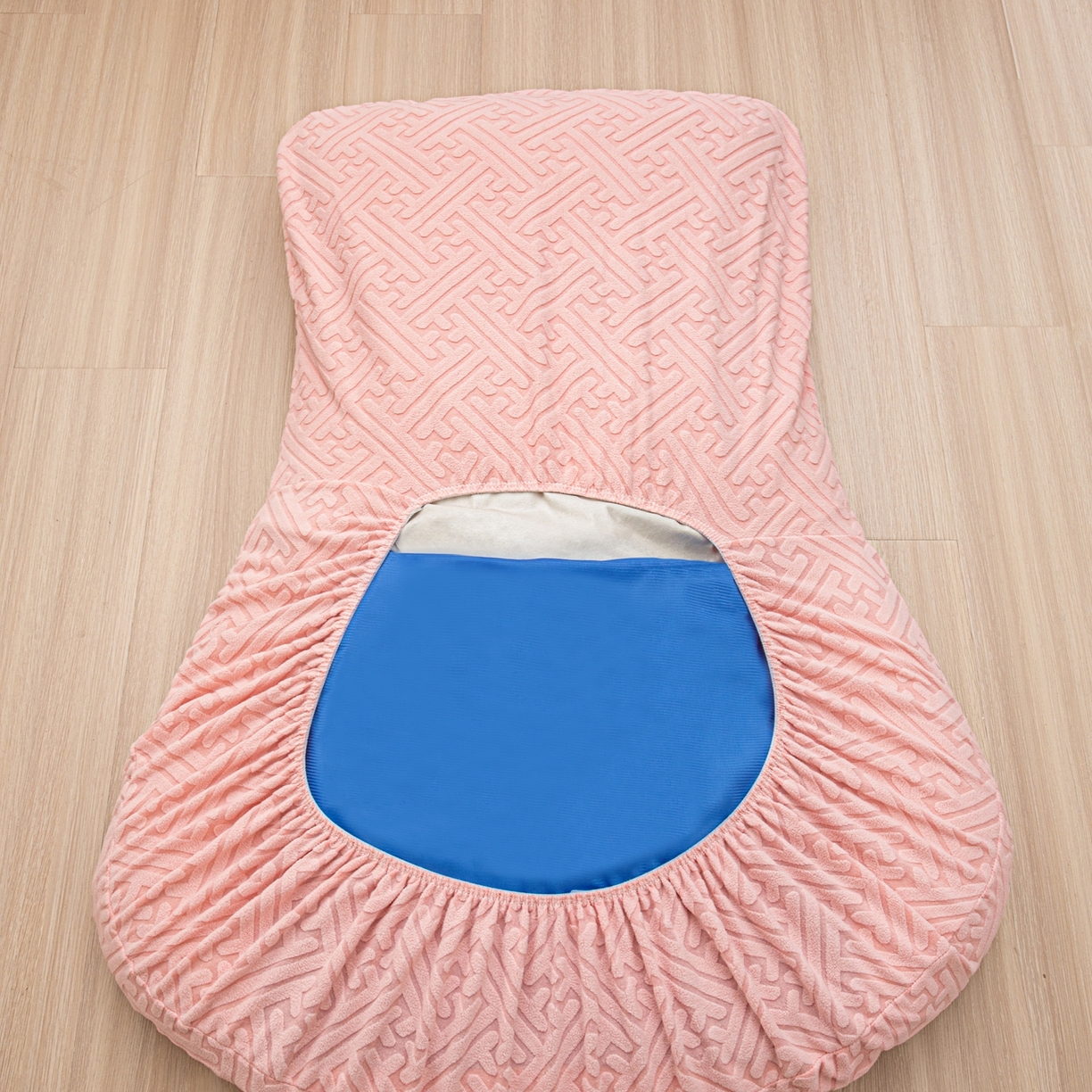 91家纺网 家纺一手货源 找家纺 沐沐家纺 2026新款雅致龙虾椅套 粉色