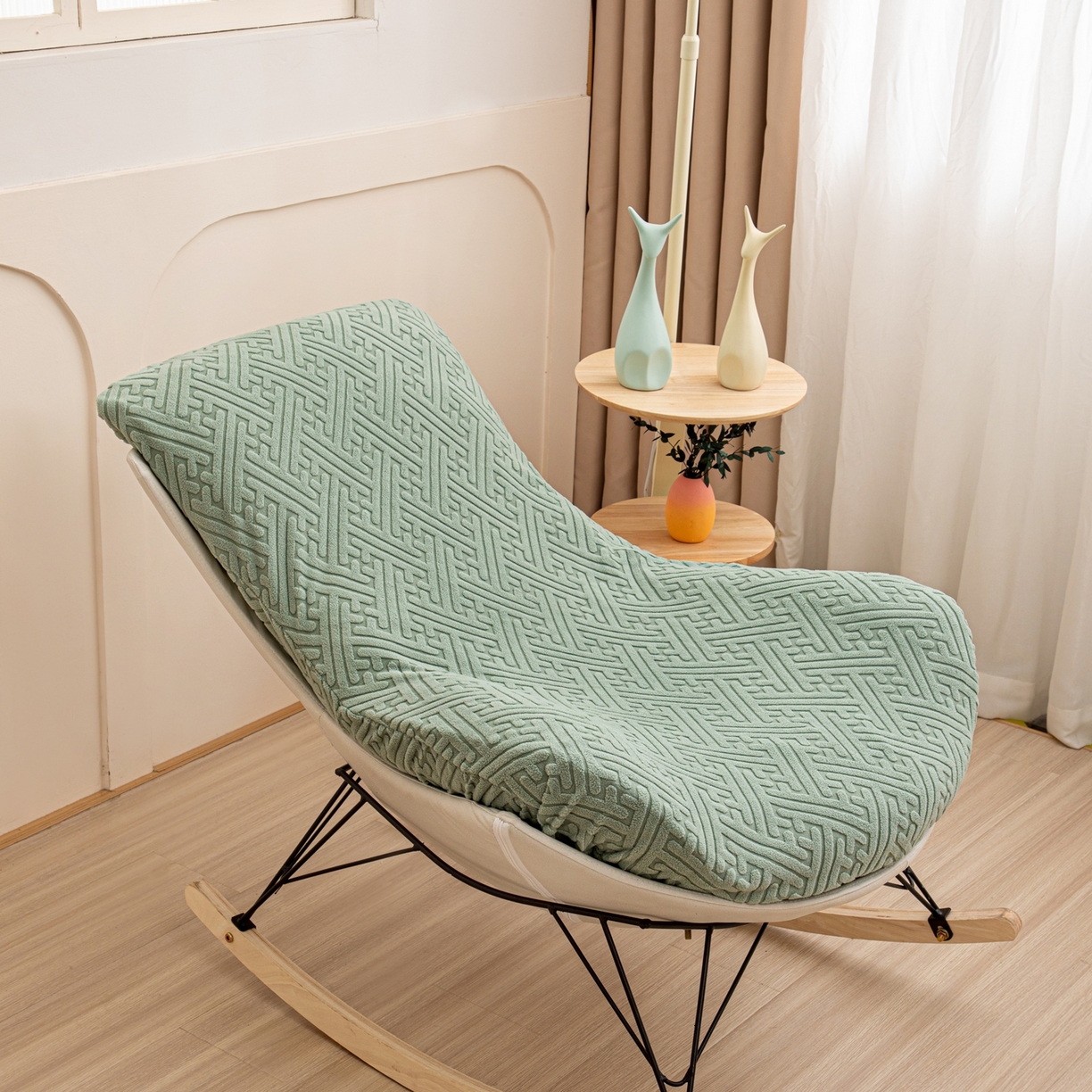 沐沐家纺 2026新款雅致龙虾椅套 果绿