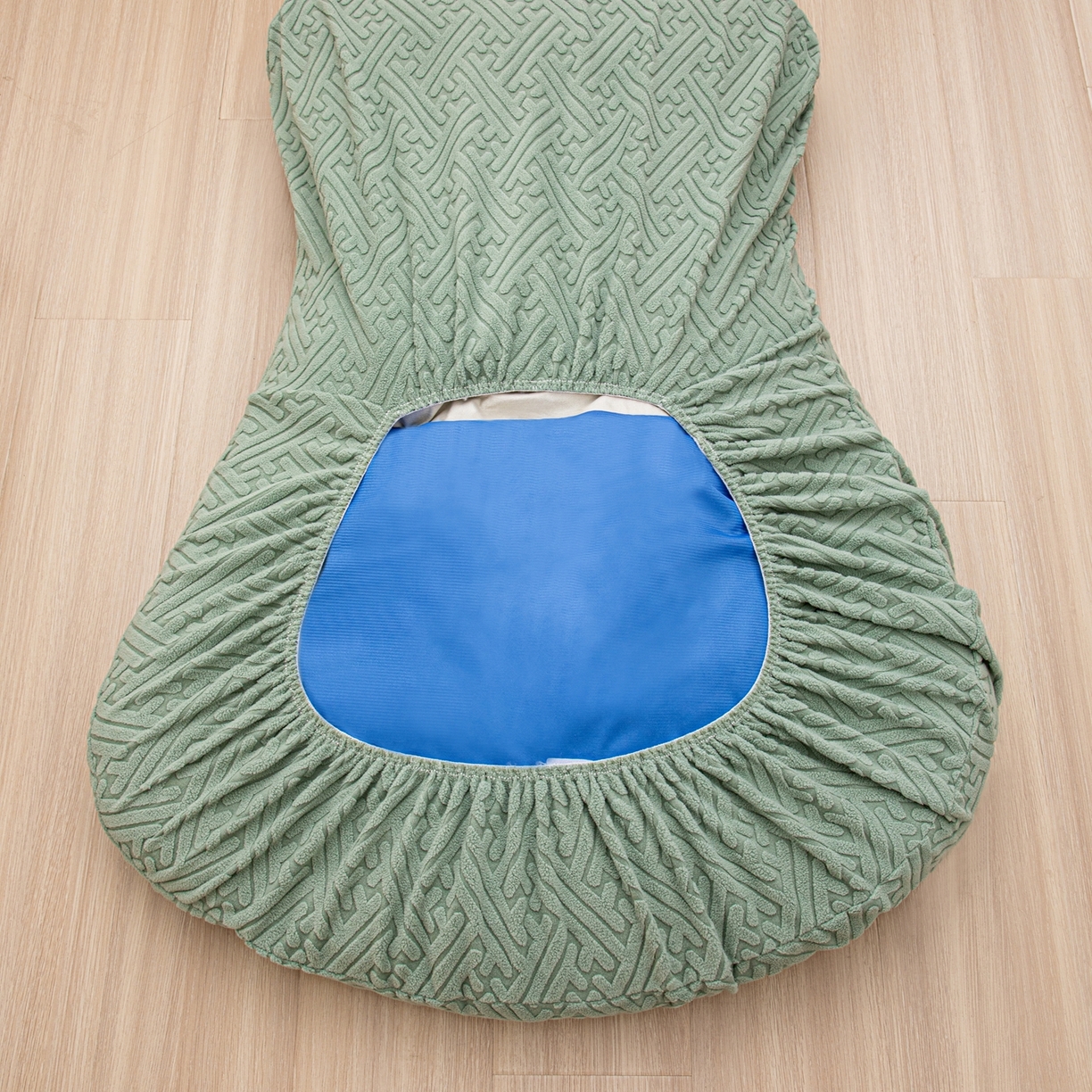 91家纺网 家纺一手货源 找家纺 沐沐家纺 2026新款雅致龙虾椅套 果绿